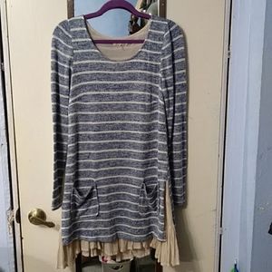 Blue & white sweater dress from Modcloth